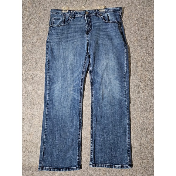 TK Axel Other - TK Axel Slim Boot Jeans Men Blue Denim 40x32 Stretch Embroidered Pockets